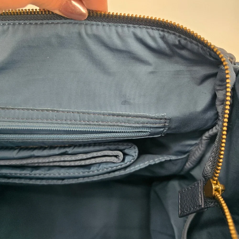 Freshly Picked Classic II Navy Blue Diaper Bag Backpack Gold Hardware Changing